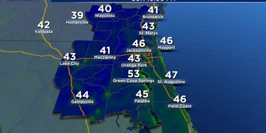 Cold December Weather Continues in Northeast Florida and Southeast Georgia With Freeze Warnings Until Tuesday