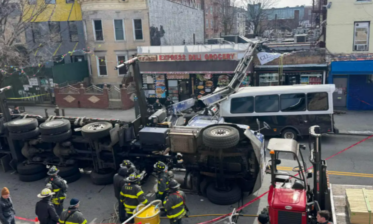 Boom Truck Accident in Brooklyn’s Flatbush Injures Two and Damages Buildings