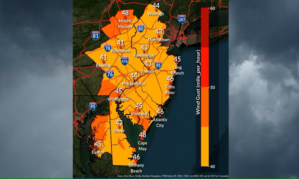 High Wind Alert: Power Outages, Road Hazards Expected Across New Jersey